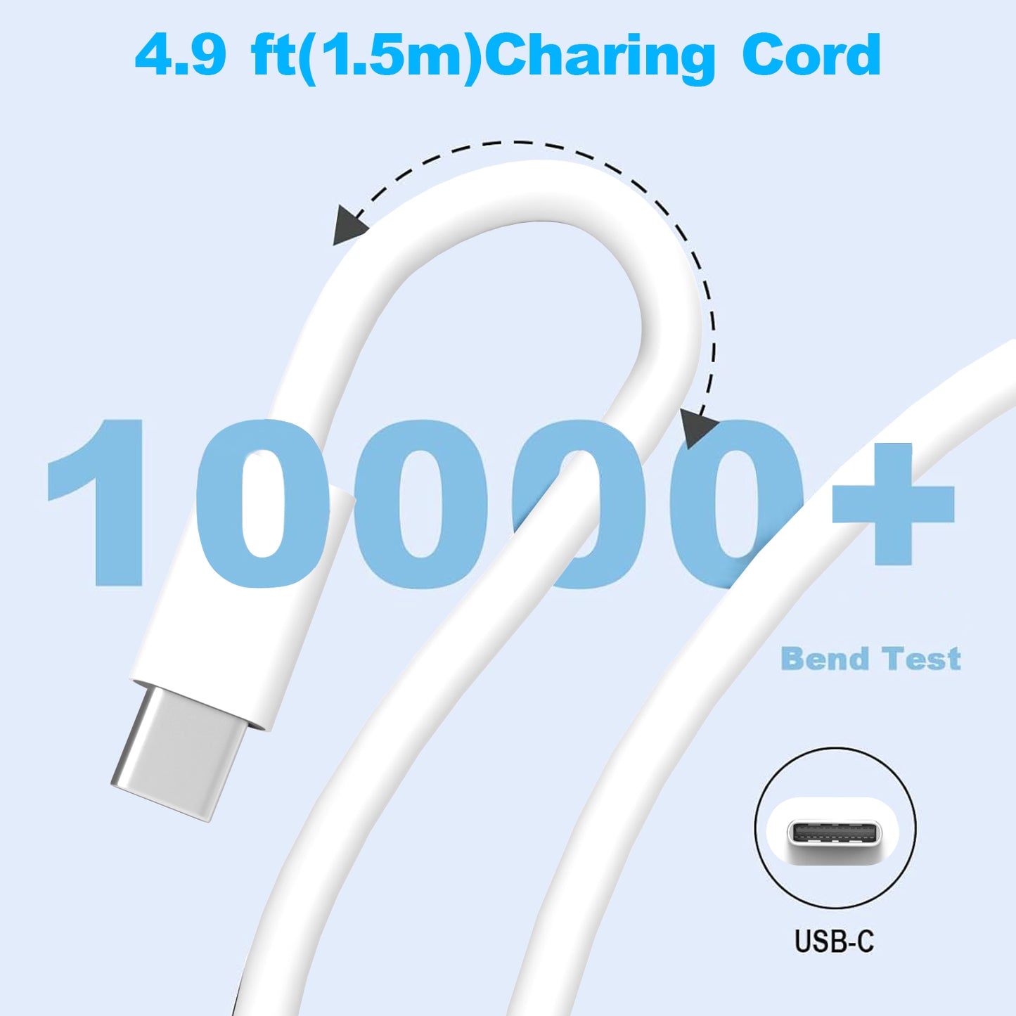 65W Laptop Charger Adapter with Cable