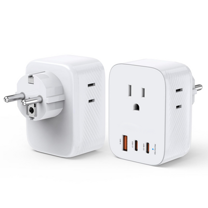 20W GaN Travel Adapter with Type E F Plug