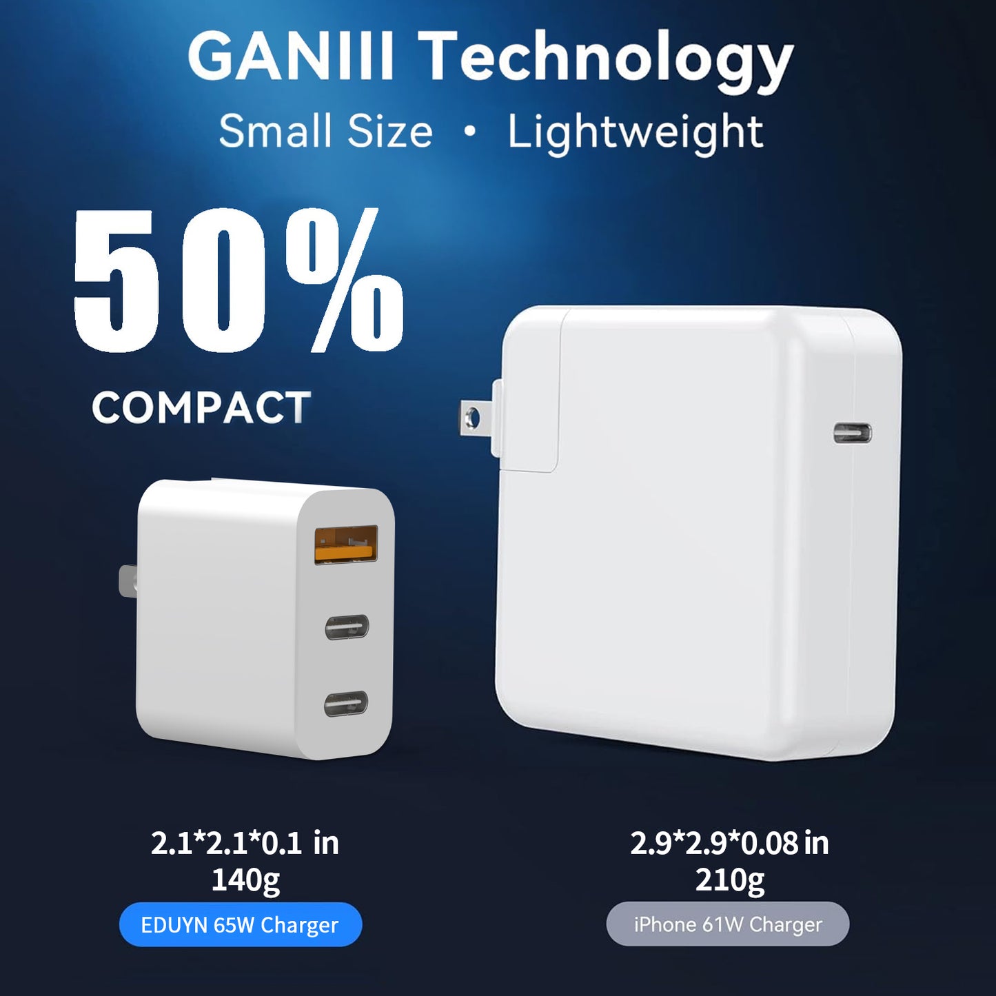 65W Laptop Charger Adapter with Foldable Socket